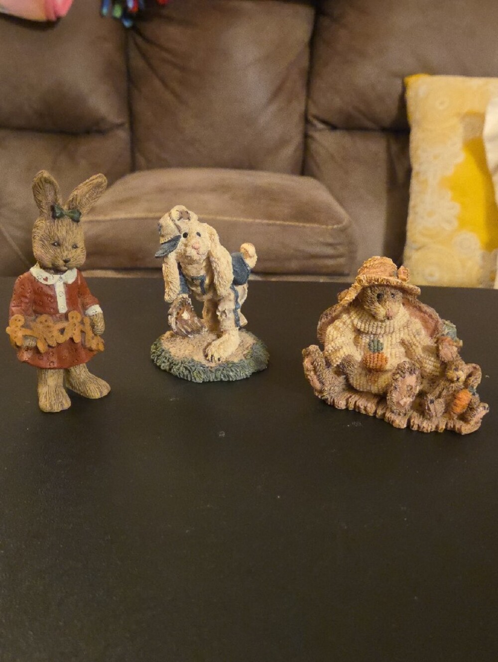 Boyds Bears Brown and Cream Woodland Figurine Trio